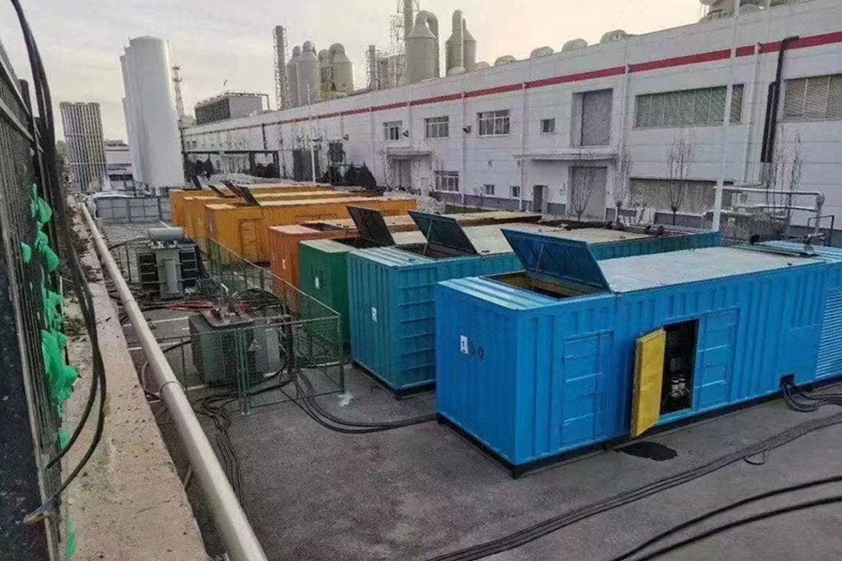 四子王发电机租赁施工现场